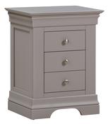Province 3 Drawer Bedside Locker - Grey | White