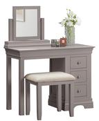 Province Dressing Table | Mirror | Stool - Grey | White image