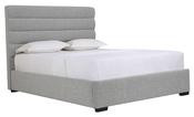 Boutique Upholstered Bed Frame - Mirror Grey Bouclé Fabric
