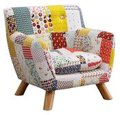 Annah Linen Patchwork Floral Kids Armchair