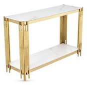 Belini Console Table - Gold and Sintered Stone image