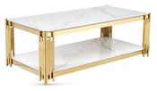 Belini Coffee Table - Gold and Sintered Stone image