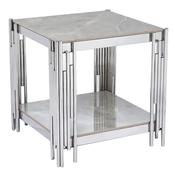 Belini Lamp Table - Stainless Steel and Sintered Stone