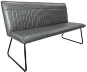 Richmond High Back Bench - Grey | Tan image