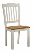 Achill Dining Chair - Cream Painted | Light Oak Seat