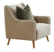 Clover Armchair - Beige Cream | Pine Green