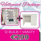 Hollywood 12 Bulb Mirror &amp; Vanity Unit image