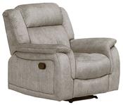 Porto Reclining Armchair - Beige | Grey Suede Fabric image