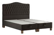 Lebrun Ottoman - Dark Grey | Silver Chenille image