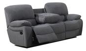 Baxter 3 Seater Manual Reclining Sofa - Dark Grey Fabric image