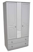 Grey Ash 3ft 2 Drawer Mirrored Wardrobe