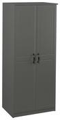 Metro 3ft Plain Wardrobe - Grey | White
