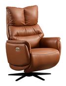 Fabian All Electric Reclining Armchair - Brown | Taupe Leather image
