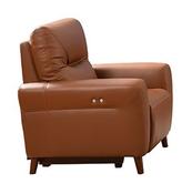 Florence Leather Electric Armchair - Brown | Taupe image
