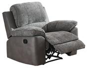 Durango Manual Reclining Armchair - Silver Grey Fabric image
