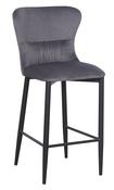 Blake Bar Stool  - Dark Grey Velvet | Graphite Velvet image