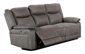 Ashford 3 Seater Electric Reclining Sofa - Brown Grey Fabric image