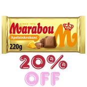 SPECIAL - Marabou King Size Bar Orange 220G 20% OFF