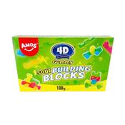 Amos 4D Gummy Sour Building Blocks (100g)