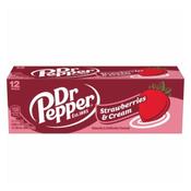 Dr Pepper Strawberries &amp; Cream 12oz (355ml) x 12