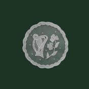 Irish Lace Harp with Shamrock Spray