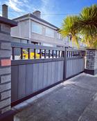 Double box section entrance gates