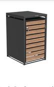 Grey Woodgrain Bin Storage Unit