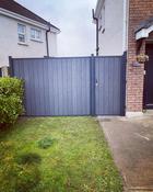 Large fixed panel &amp; pedestrian gate