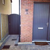 Arched Metal Framed Side Gate