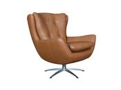 Glen Bergen Tan Leather Swivel Chair image