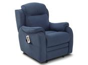 Boston Power Rise and Recline Armchair Herringbone Navy image