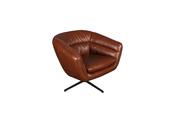 Gilmore Berlin Chestnut Leather Swivel Chair image