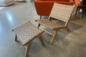 Vasto Garden Lounge Chair and Hocker Set - Clearance Limerick image