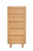 Rowan 5 Drawer Tall Chest Oak