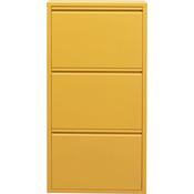 3 Drawer Yellow Shoe Container