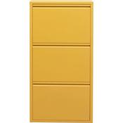 3 Drawer Yellow Shoe Container