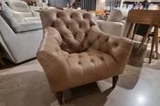 Amble Leather Chair Beige - Clearance Cork image