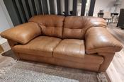 Bamburgh 2 Seater Leather Sofa  - Clearance Cork image