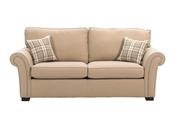 Lancaster 3 Seater Fabric Sofa Bed Beige - SOFABED image