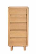 Rowan 5 Drawer Tall Chest Oak image