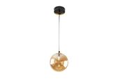 Spherical Amber Glass Ceiling Pendant image