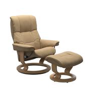 Stressless Mayfair Recliner Chair &amp; Stool Medium Sand/Oak image