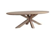 Hugo Double X Pedestal Oval Dining Table image