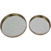 Gold Deco Scallop Antique Trays