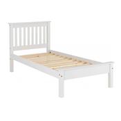 Monaco Low Foot End Single Bedframe - White image