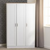 Portland 3 Door Wardrobe - White