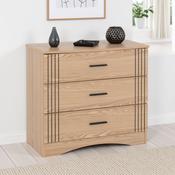 Tessa 3 Drawer Chest - Natural Oak Effect