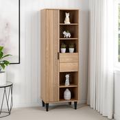 Tessa 1 Door 2 Drawer Bookcase Unit - Natural Oak Effect image