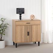 Tessa 2 Door 1 Drawer Sideboard - Natural Oak Effect image
