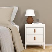 Barcelona Bedside Table 2 Drawers in White image